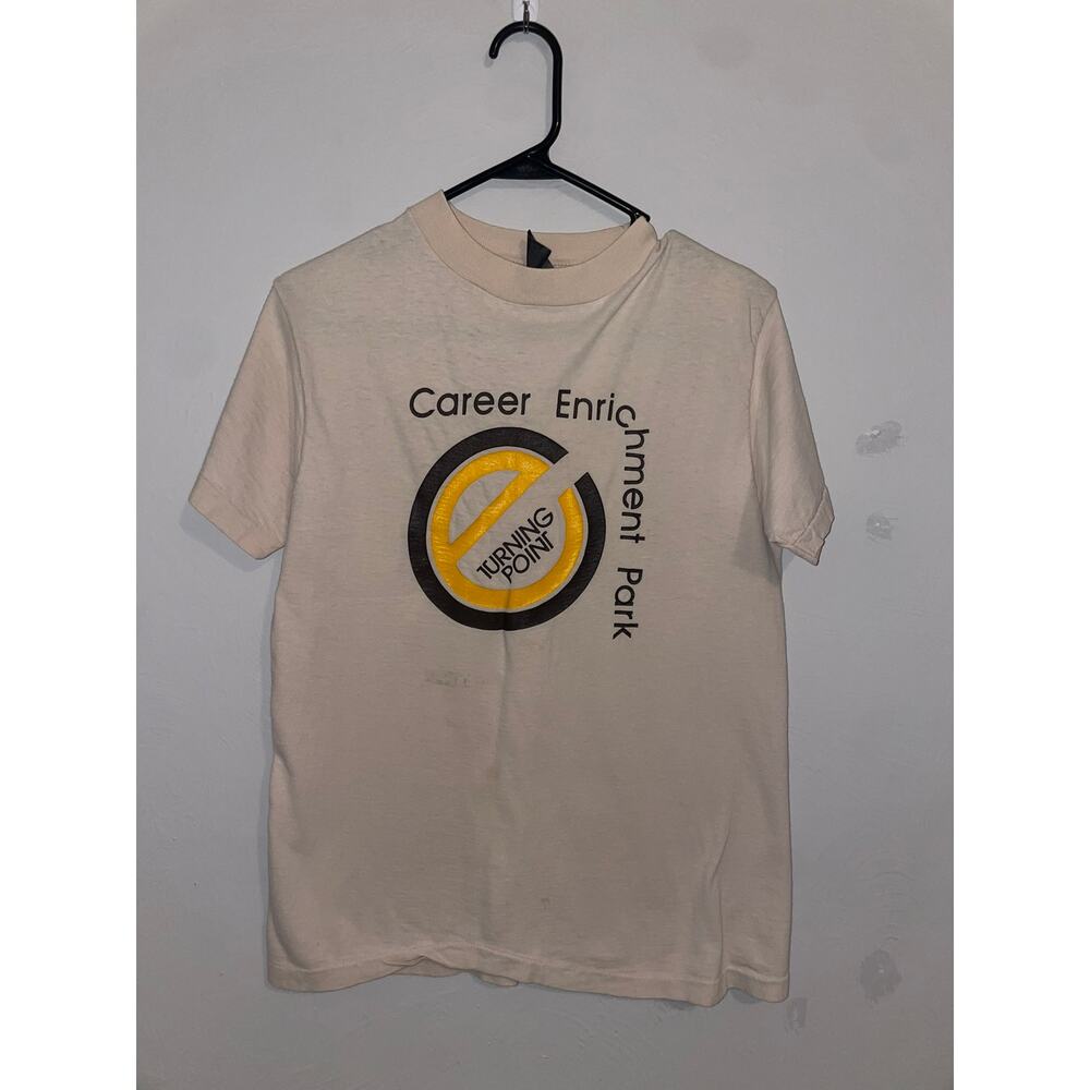 Vintage Career Shirt Le Parc Enrichment Park Turning Point Tee 1980s 80s M